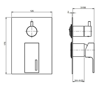 VITA 53541 - Single handle shower mixer with diverter by Rubinetterie Frattini - view 3